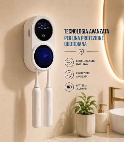 Sterilizzatore Portaspazzolino Automatico Intelligente con Sensore di Movimento