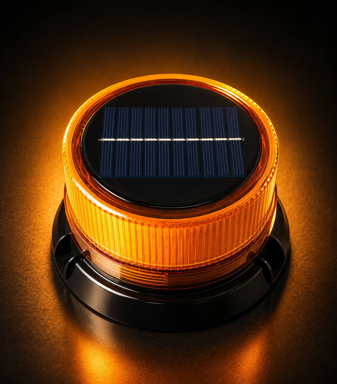 Lampeggiante solare impermeabile con base magnetica