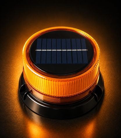 Lampeggiante solare impermeabile con base magnetica