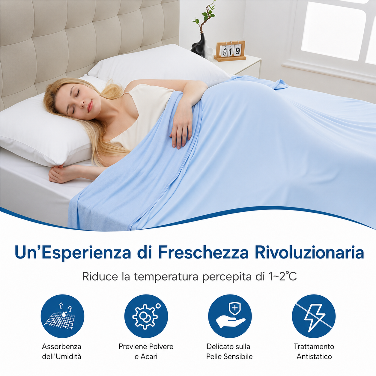 Coperta Rinfrescante Estiva Effetto Freddo