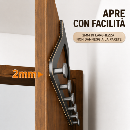 Appendiabiti Dietro Porta Senza Fori Alta Capacità di Carico
