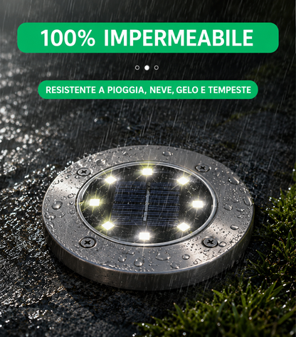 Faretti Solari da Giardino a LED Caldi da Interrare