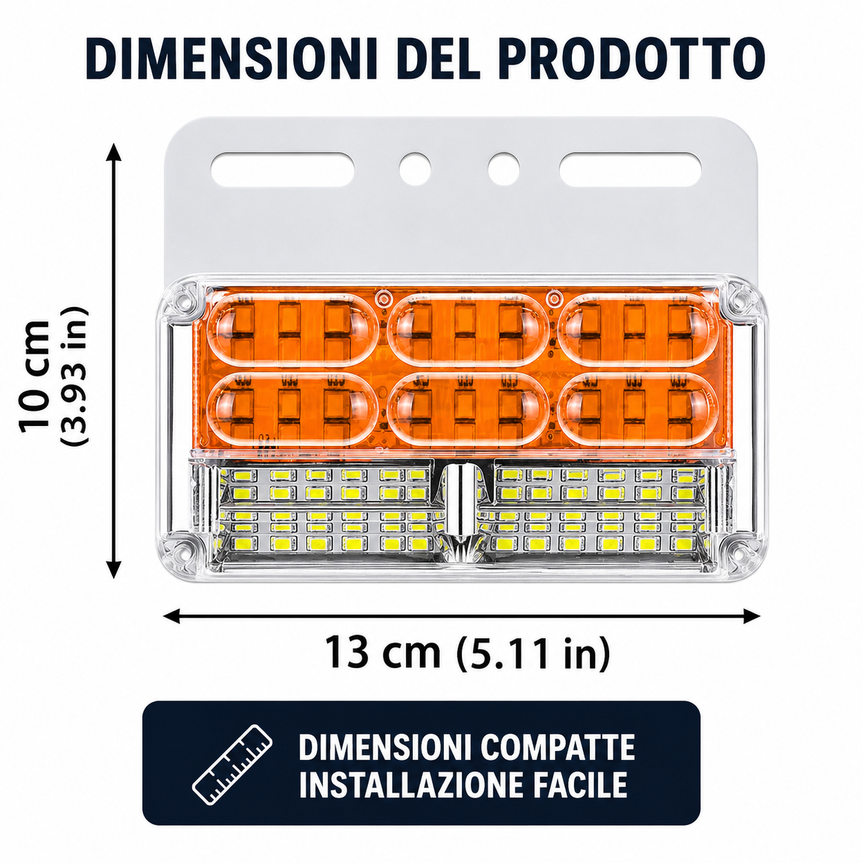 Luci di Posizione Laterali a LED 24V Impermeabili per Camion