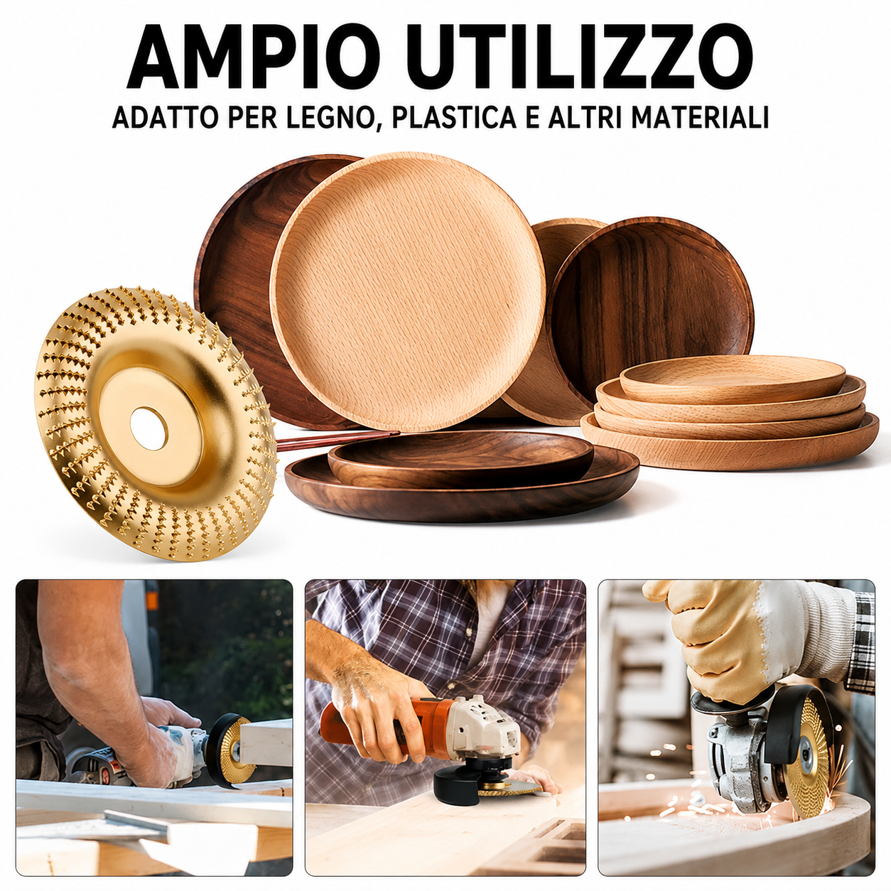 Disco Professionale per Scultura Levigatura e Sagomatura Legno