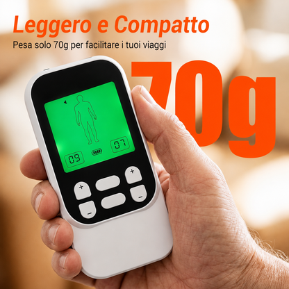 Elettrostimolatore muscolare portatile TENS a doppio canale