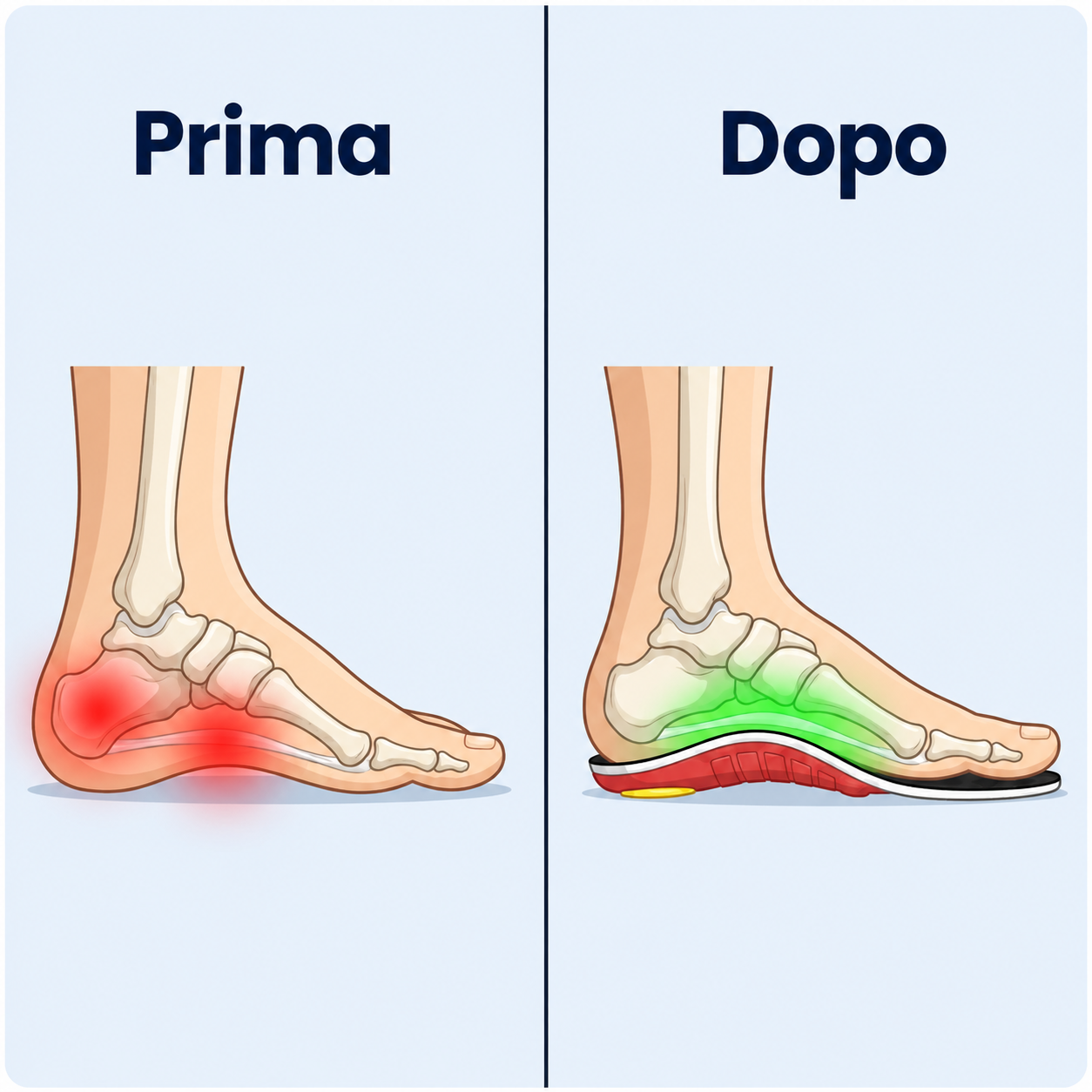 Solette ergonomiche antiscivolo per uso quotidiano