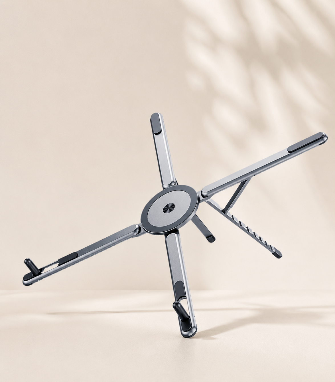 Supporto Magnetico in Alluminio Pieghevole per Laptop e Smartphone