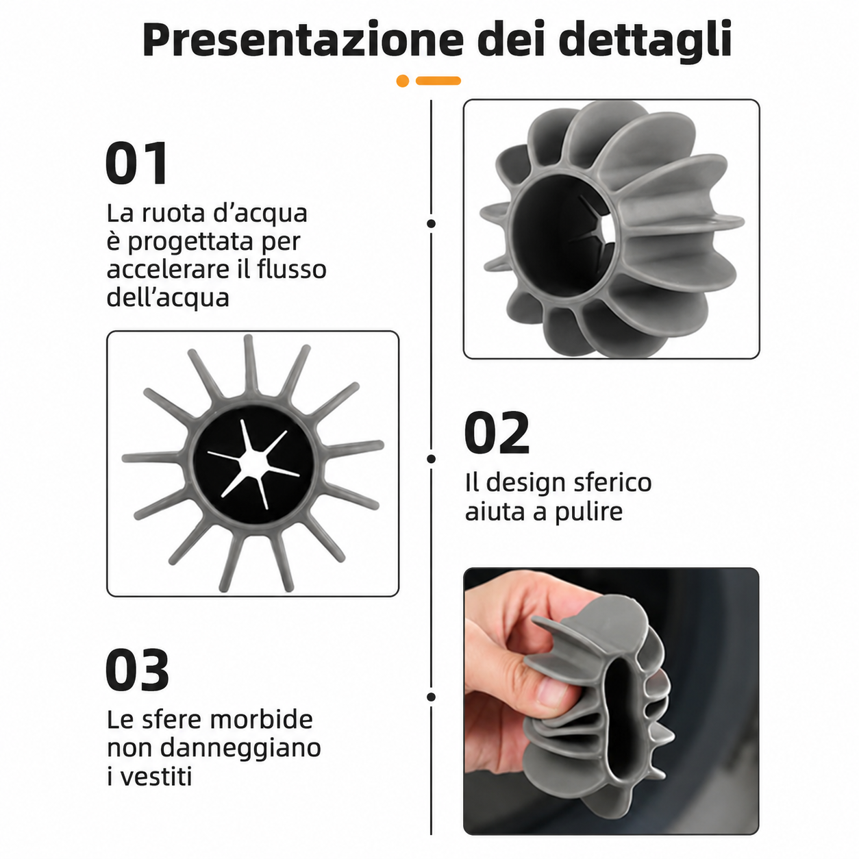 Palline in Silicone per Lavatrice – Pulizia Profonda e Anti-Groviglio