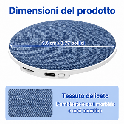 Altoparlante Bluetooth da cuscino per dormire, con rumore bianco e funzione timer