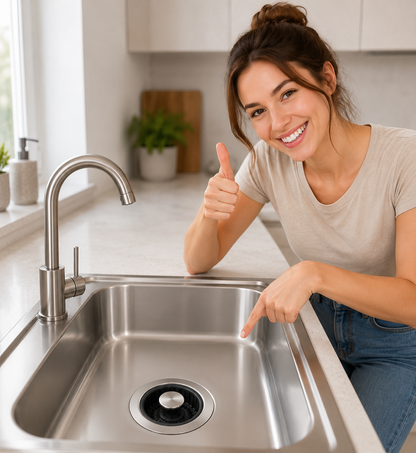 Filtro e Tappo per Lavandino Cucina 3 in 1