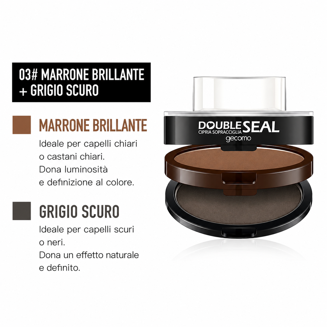 Kit Polvere Sopracciglia 2 Livelli GECOMO