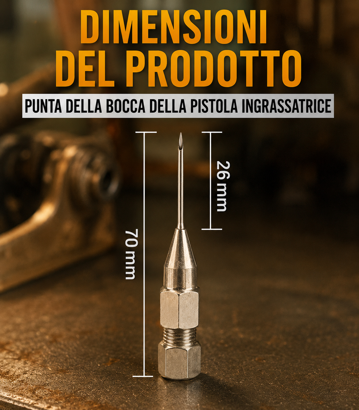 Set 5 Aghi per Pistola Ingrassatrice In Acciaio