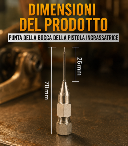 Set 5 Aghi per Pistola Ingrassatrice In Acciaio