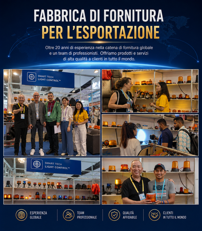Lampeggiante solare impermeabile con base magnetica