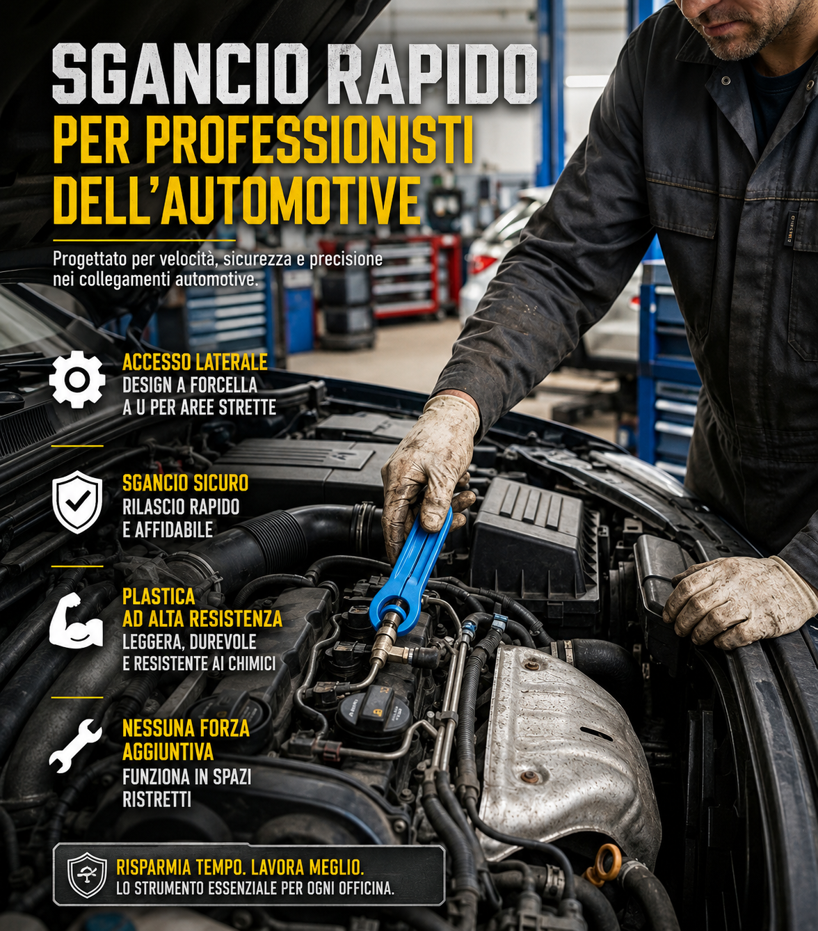 Kit di attrezzi per lo scollegamento delle linee del carburante