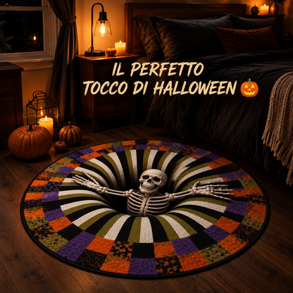 Tappeto 3D Halloween con Scheletro