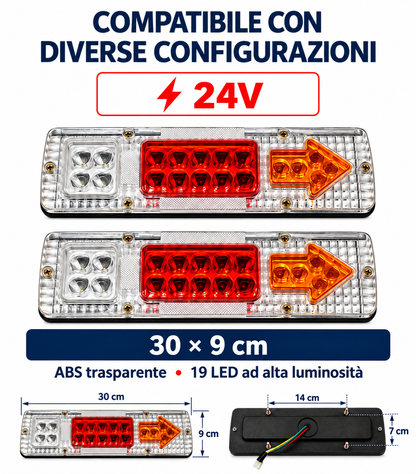 Fanale Posteriore a LED per Camion e Rimorchi