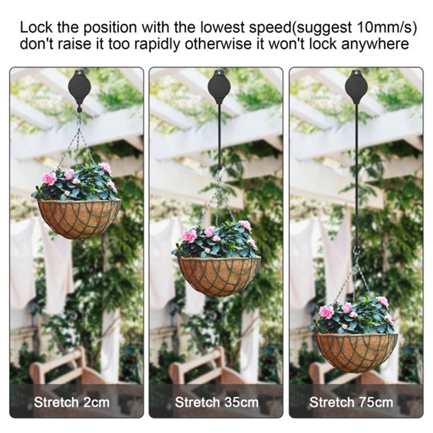 Paranco per piante retrattile