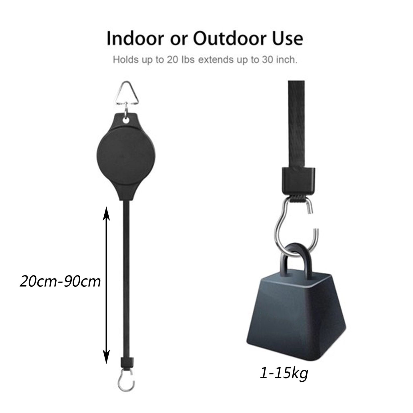 Paranco per piante retrattile