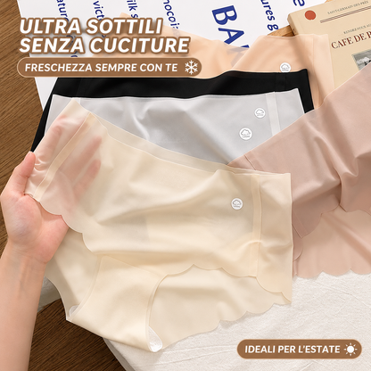 Set da 4 Slip in Seta Ghiaccio – 4 Colori Assortiti