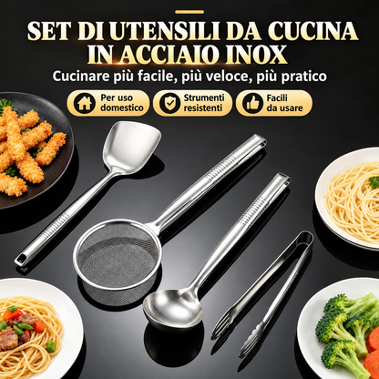 Pinza Scolafiltri per Frittura in Acciaio Inox