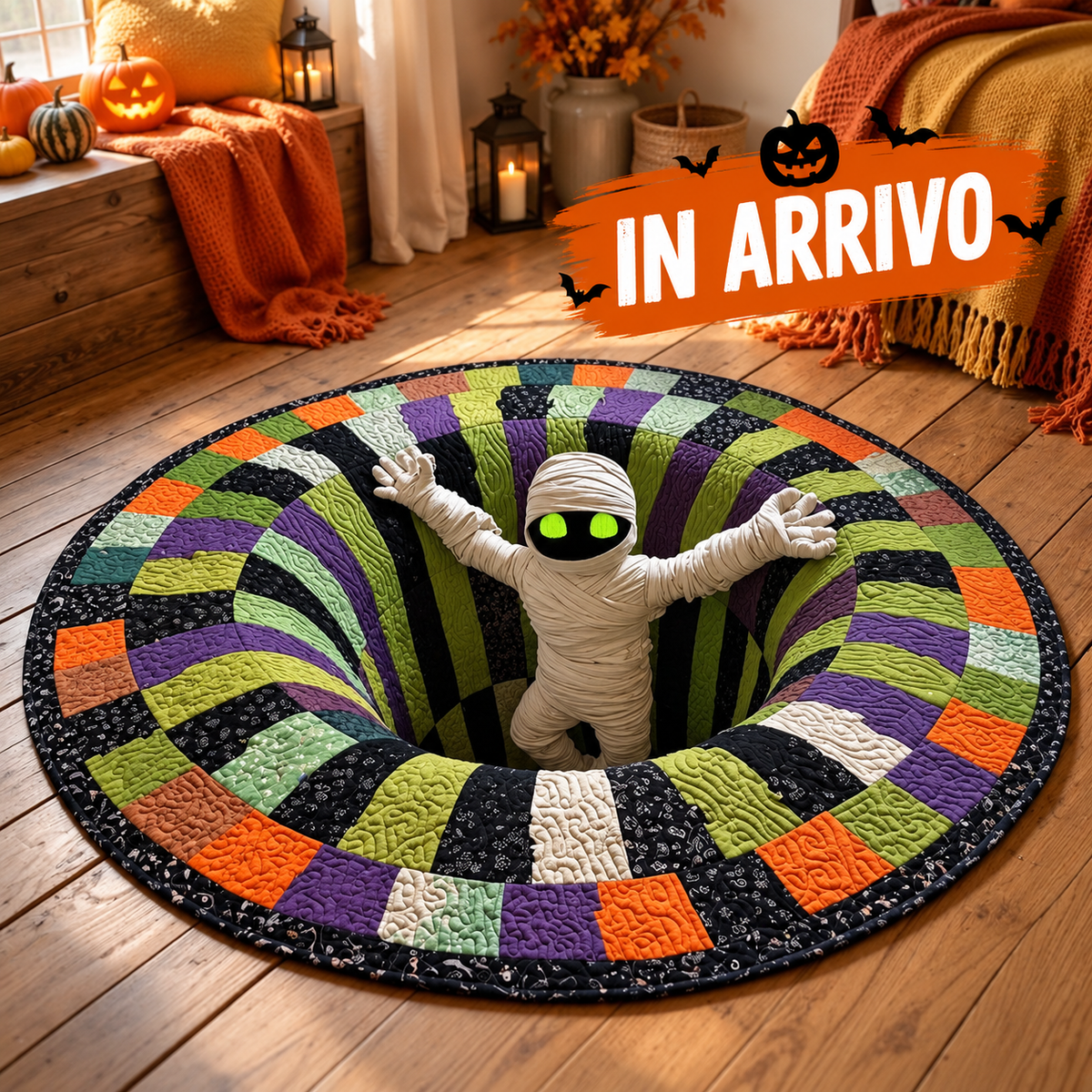 Tappeto 3D Halloween con Scheletro