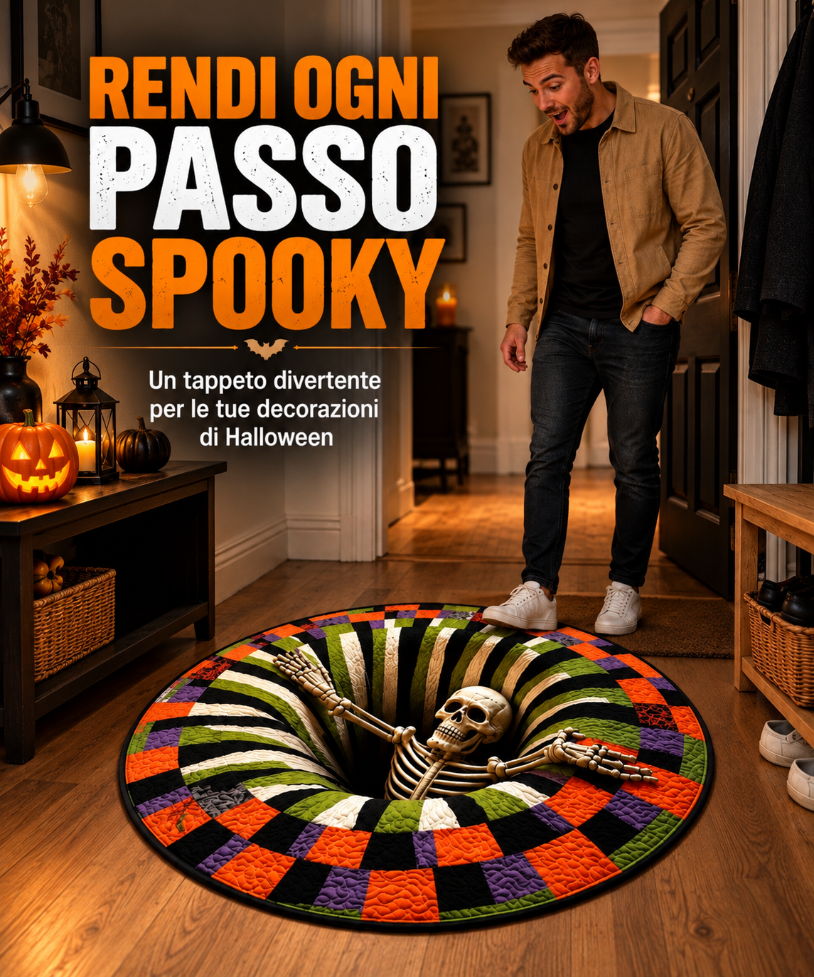 Tappeto Illusionistico 3D per Decorazioni di Halloween
