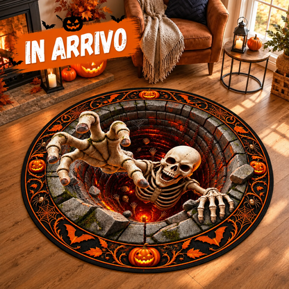 Tappeto 3D Halloween con Scheletro