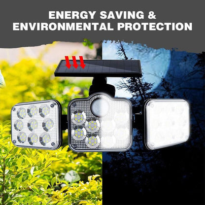 Applique solare a parete con triplo LED