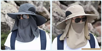 Cappello con ampia visiera a tre lati