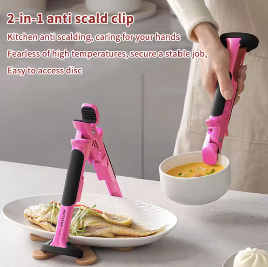 Supporto per ciotola antiscottatura 2 in 1