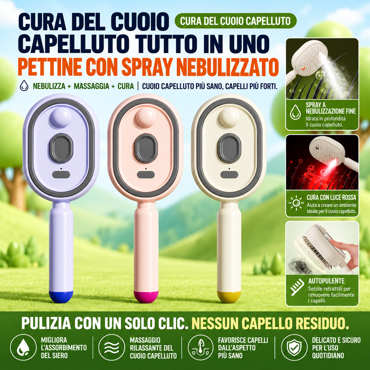 Spazzola Massaggiante per Cuoio Capelluto