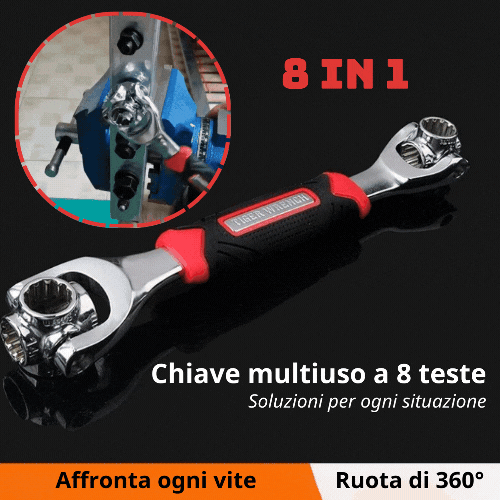 Chiave multiuso a 8 teste