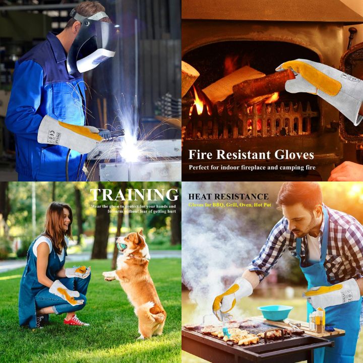 Guanti da saldatura in pelle per forgia