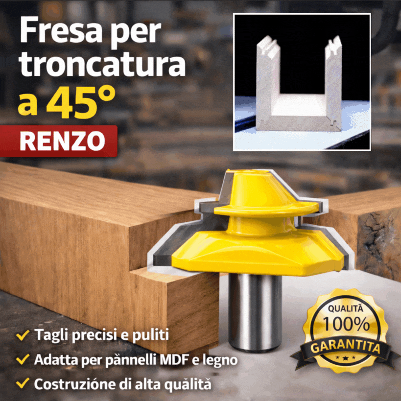 Fresa per troncatura a 45°