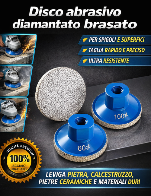 Disco abrasivo diamantato brasato