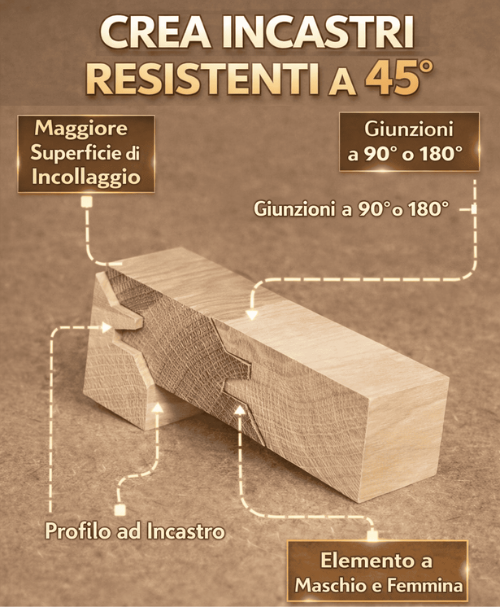 Fresa a 45° per Miter