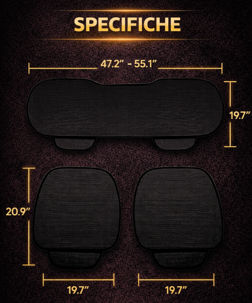Coprisedili Auto Traspiranti e Antiscivolo