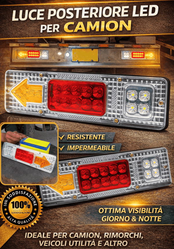 Fanale posteriore a LED per camion