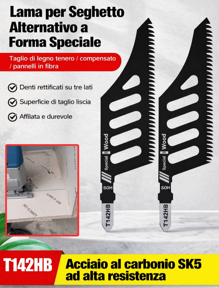 Lama per Seghetto Alternativo a Taglio Piatto