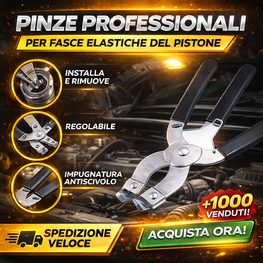 Pinze professionali per fasce elastiche del pistone