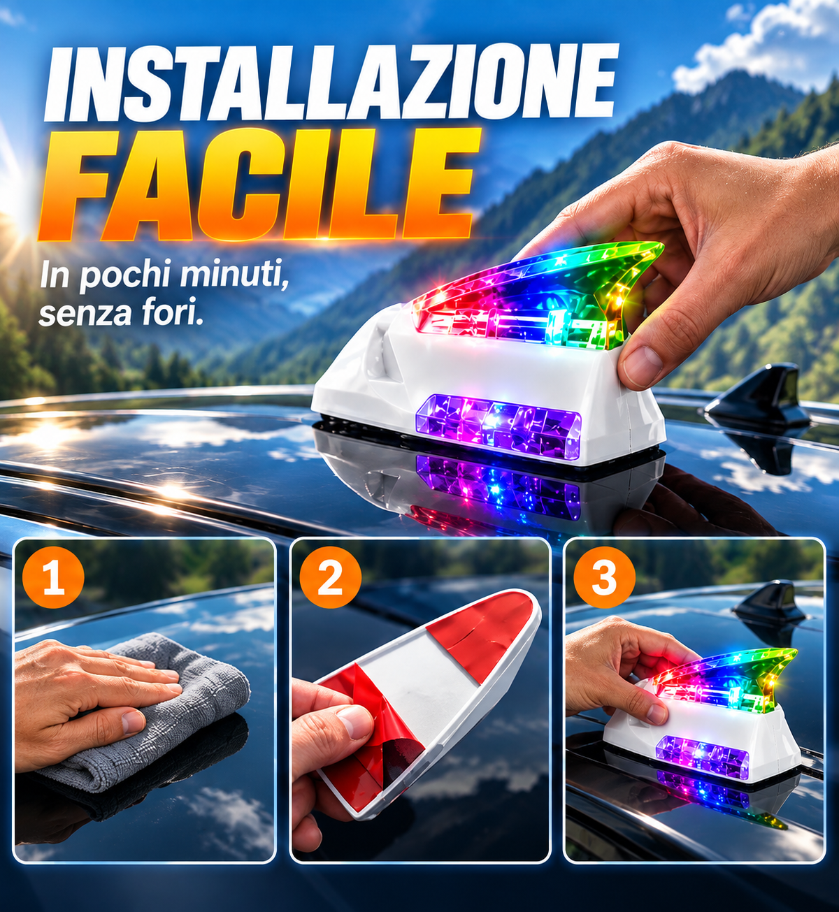 Antenna Pinna di Squalo LED 🦈