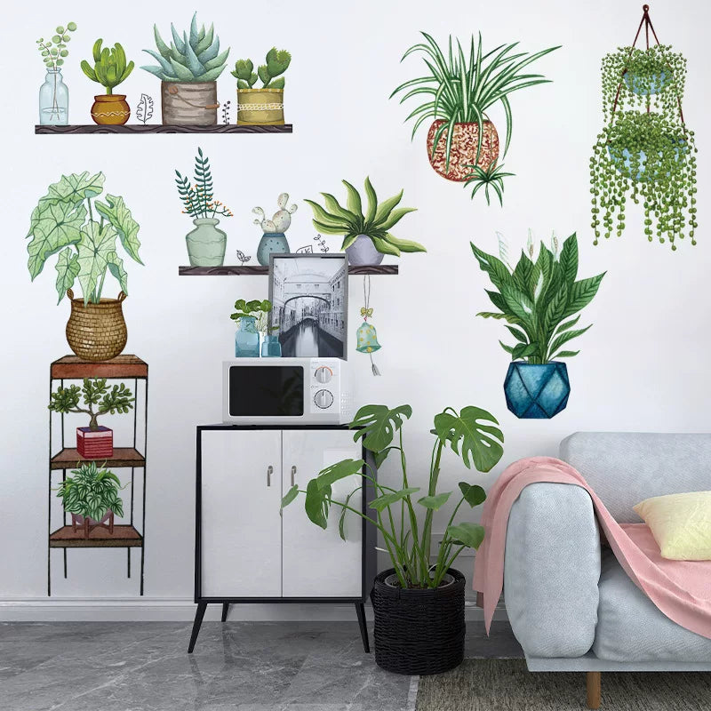 🌿 Adesivo Decorativo per Pareti con Foglie Verdi