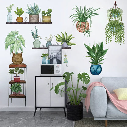 🌿 Adesivo Decorativo per Pareti con Foglie Verdi