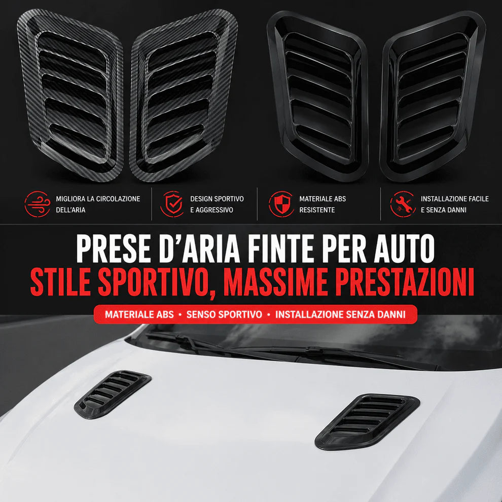 Presa d'Aria Finta Cofano Auto Stile Sportivo
