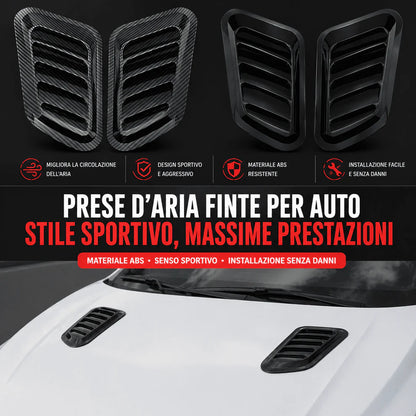 Presa d'Aria Finta Cofano Auto Stile Sportivo