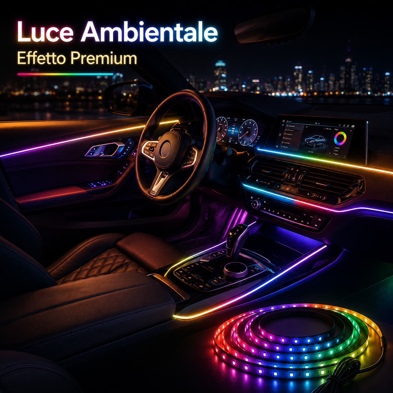 Striscia LED RGB per auto