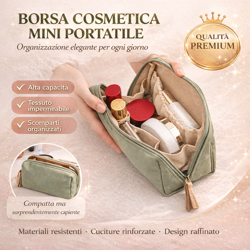Mini borsa cosmetica portatile