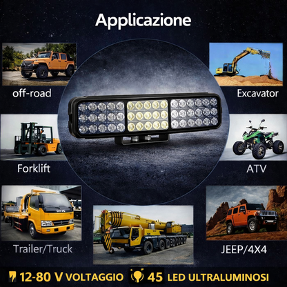 Faretto fendinebbia a 45 LED