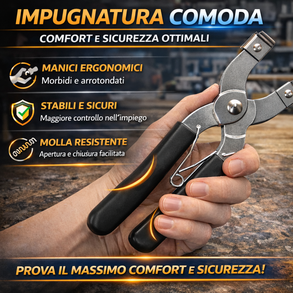 Pinze professionali per fasce elastiche del pistone